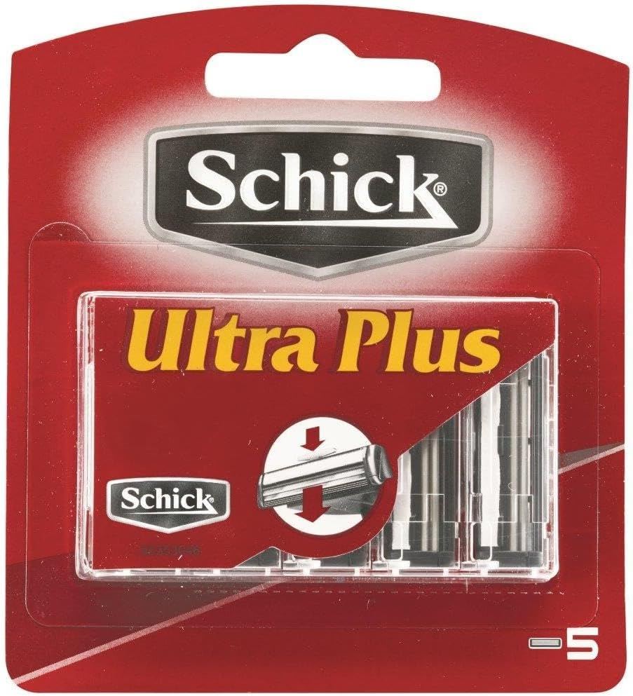 Schick - Ultra plus for Men | Razor Blade Refills | 5 Pack | Push Back Clean Cartridges | Lubricating Strip image number 1