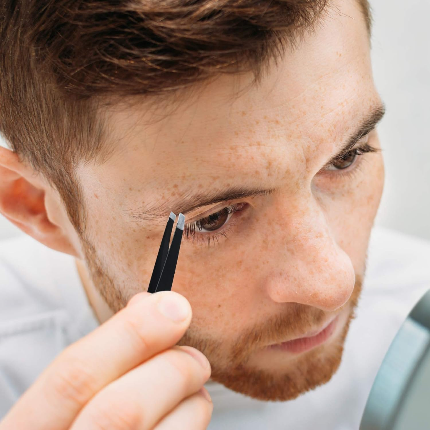 TRIXES Tweezers - Slant Tip - Stainless Steel - Matte Black image number 6