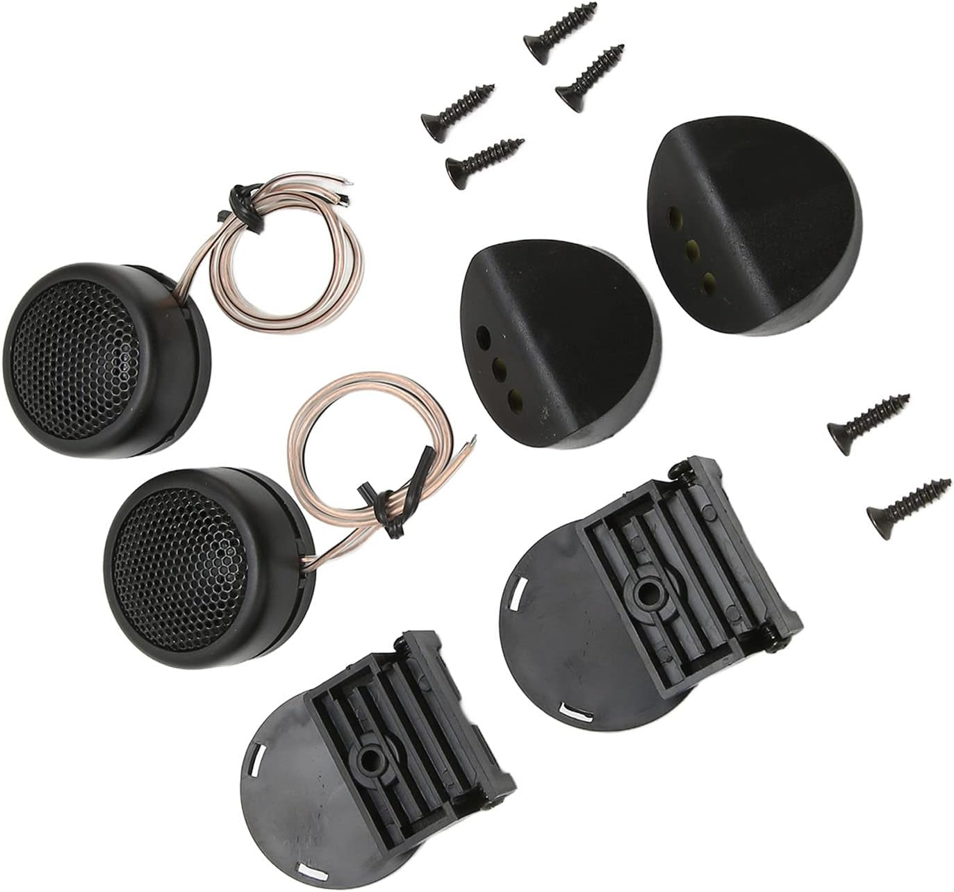 TP-366 Mini Dome Tweeter Car Speaker Kit, 12V 380W Super Power Tweeter Speakers, Stick On/Flush Mount, 4 Ohm, 8.27 * 5.51 * 1.89 Inches image number 5