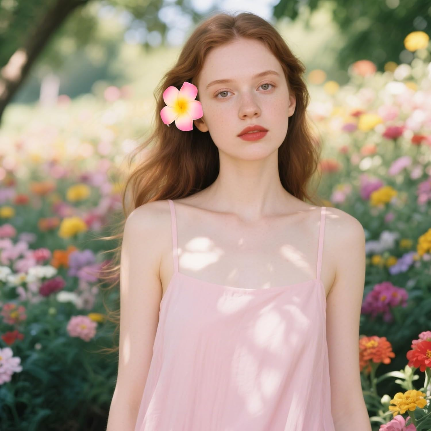 SAIIURV Pack of 16 Flower Hair Claw Clips Hawaiian Flower Hair Clips Artificial Tropical Flower Hairpins for Wedding Plumeria Hibiscus Hair Clip for Holiday Beach Party image number 3