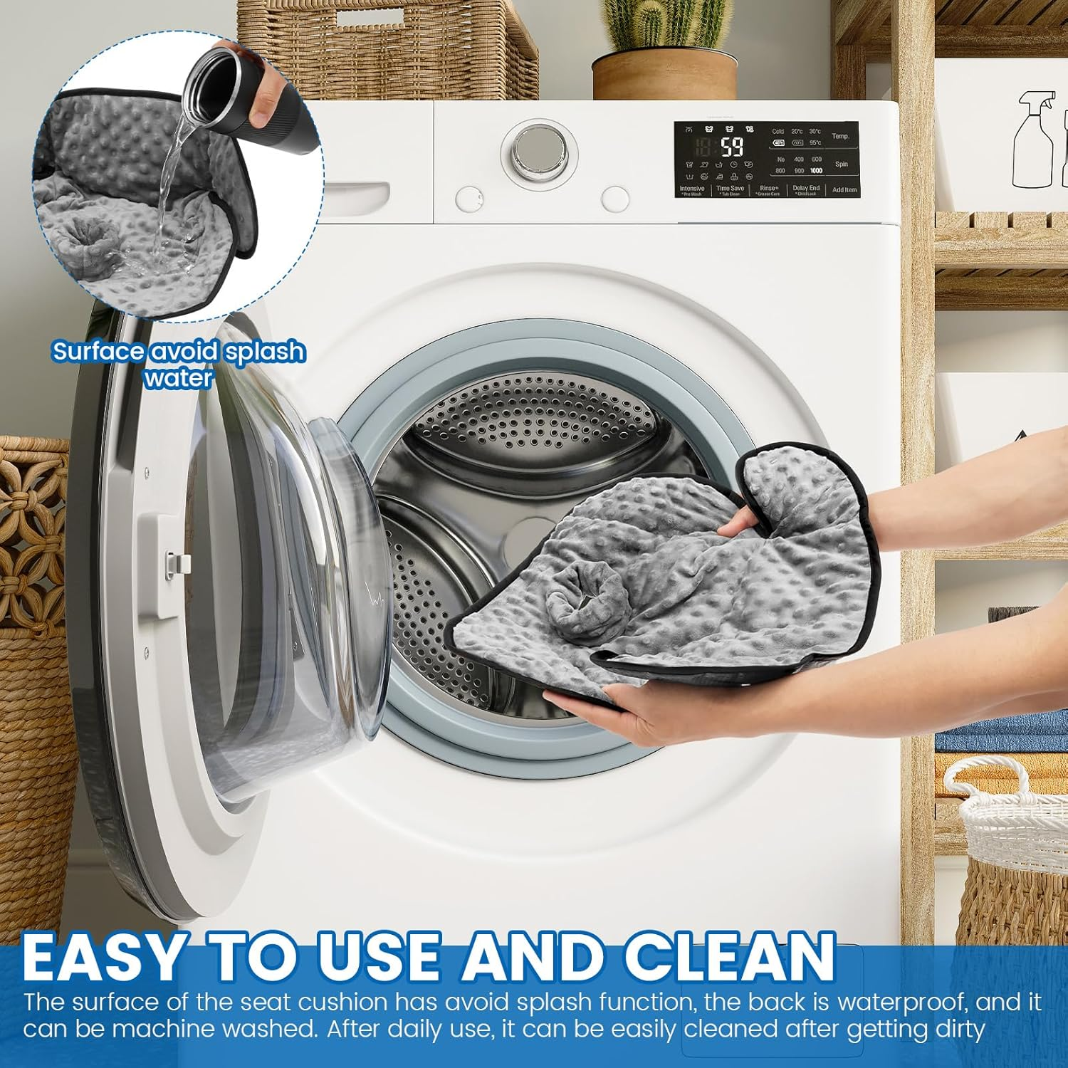 Car Seat Piddle Pad, Machine Washable Universal Stroller Potty Training Protector, Reusable Piddle Pads Cover, with anti Slip Backing, Kids Dry Seat Pad, for Baby Stroller Car Safety Seat image number 2