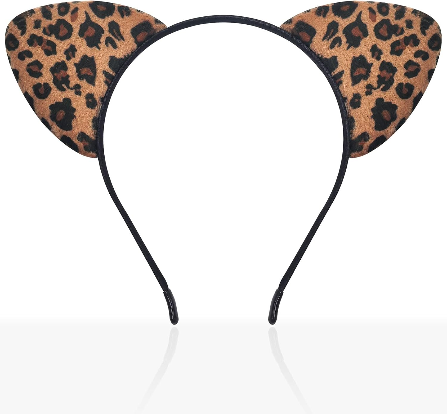 Leopard Ears Halloween Headband, Elastic Bands Leopard Hair Hoop Cat Headpiece, Cute Animal Print Hair Accessories, Halloween Cosplay Costume Hair Accessories for Adult and Kids Festivals Party image number 2