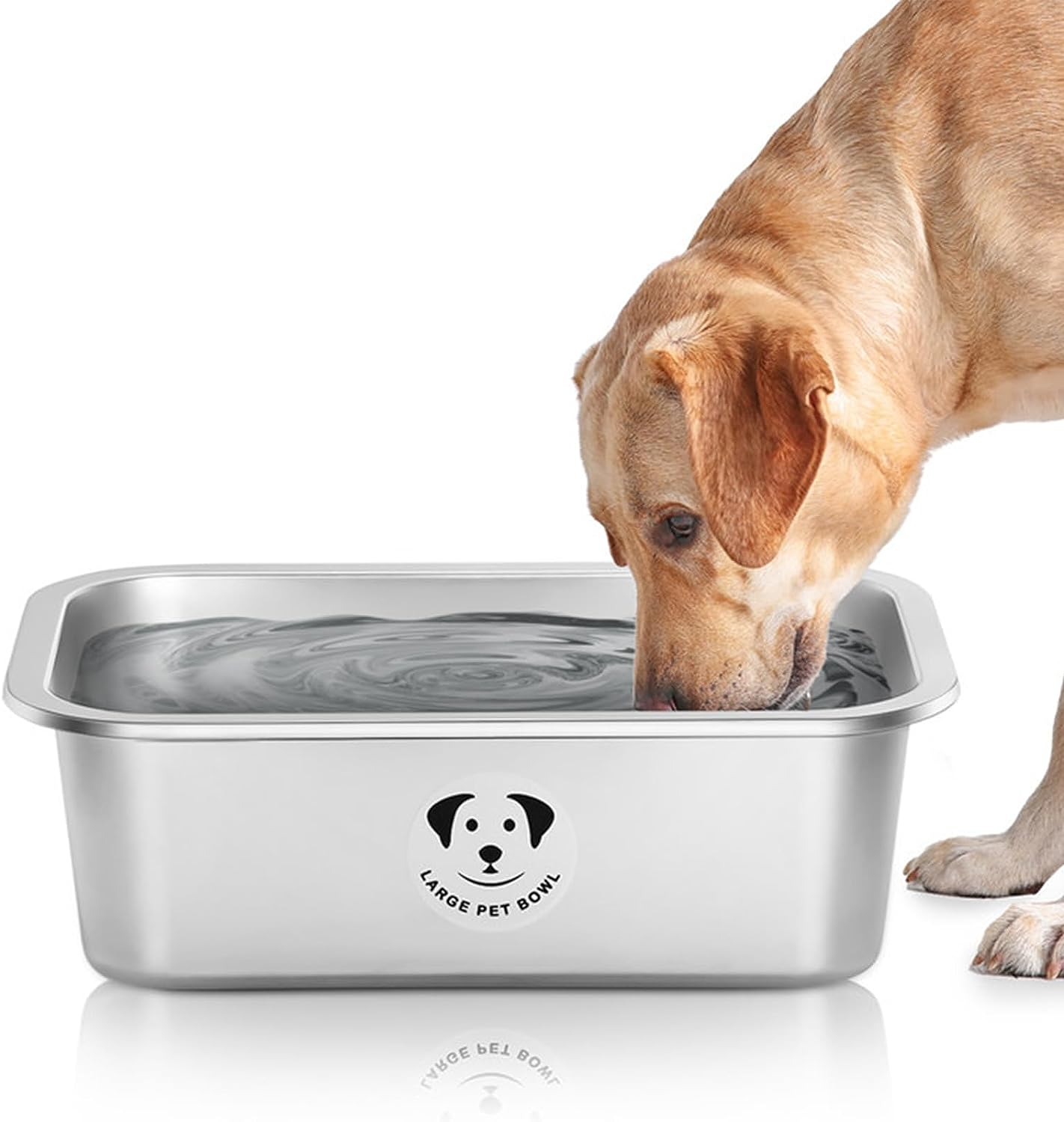 Stainless Steel Dog Bowls for Large Dogs, High Capacity Metal Dog Food Bowls, Food and Water Bowl for Larges, X-Large, and Big Dogs 1.25 Gallons image number 4