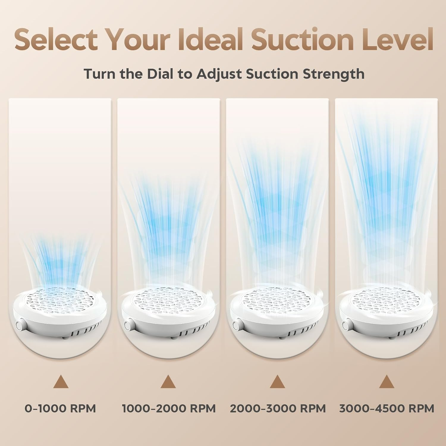 Nail Dust Collector, Compact Nail Dust Collector for Beginner, Vacuum Nail Fan Dust Collector with Reusable Filter for Acrylic Nail Polishing, Salon, Home, Training Classes image number 5