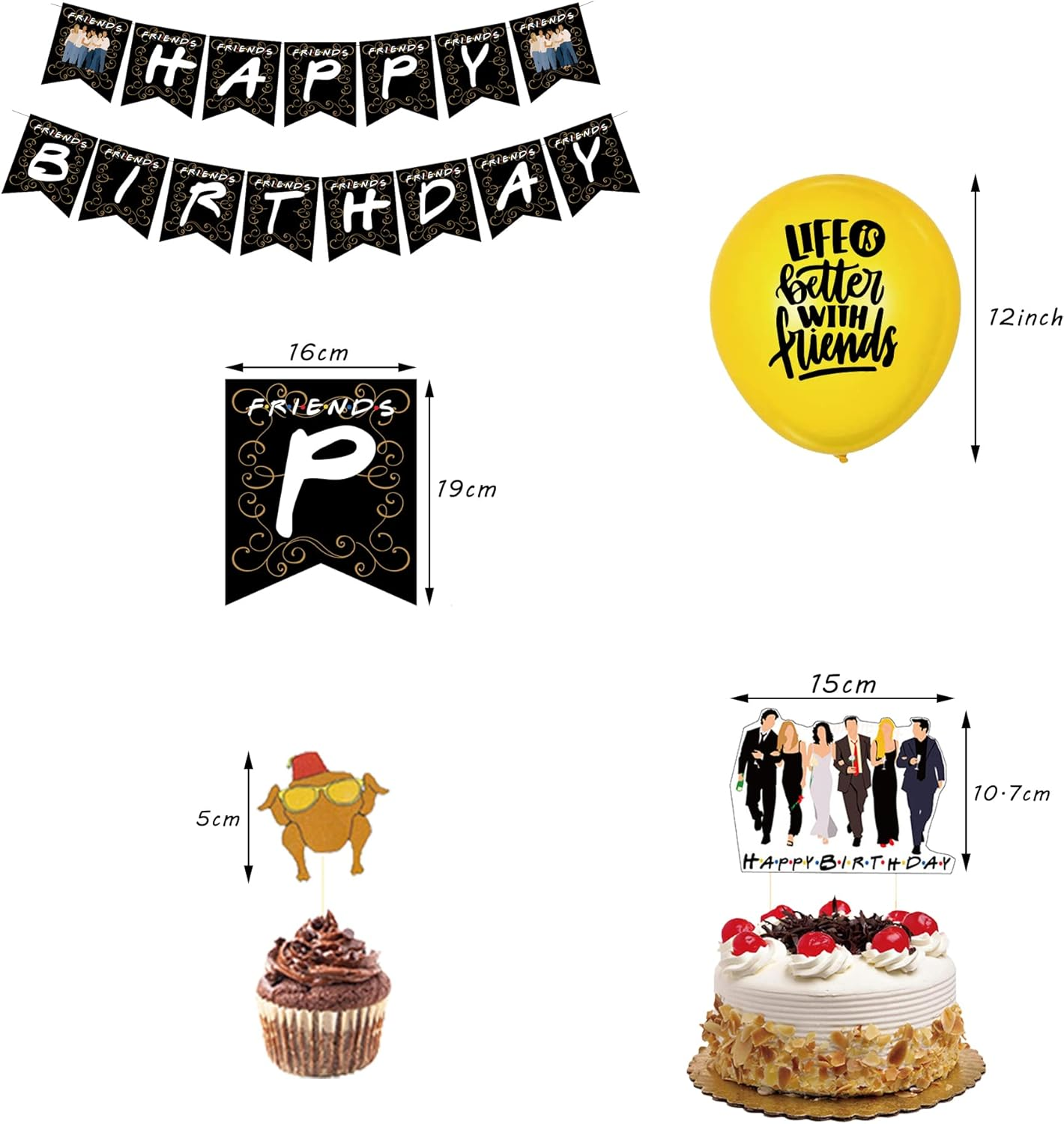 Decoration Birthday Friends Birthday Decoration Friends Balloons Friends Birthday Balloons Friends TV Show Party Decoration Friends Birthday Decoration Friends Birthday Garland Friends Cake Topper image number 5