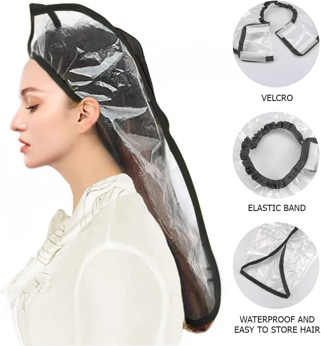 FERCAISH Hair Funnel for Upright Shampooing, Foldable Funnel Rinse Shampoo Washing Tool for Home Salon Hair Shampoo Washing Rinse Cape Accessory(Black) image number 1