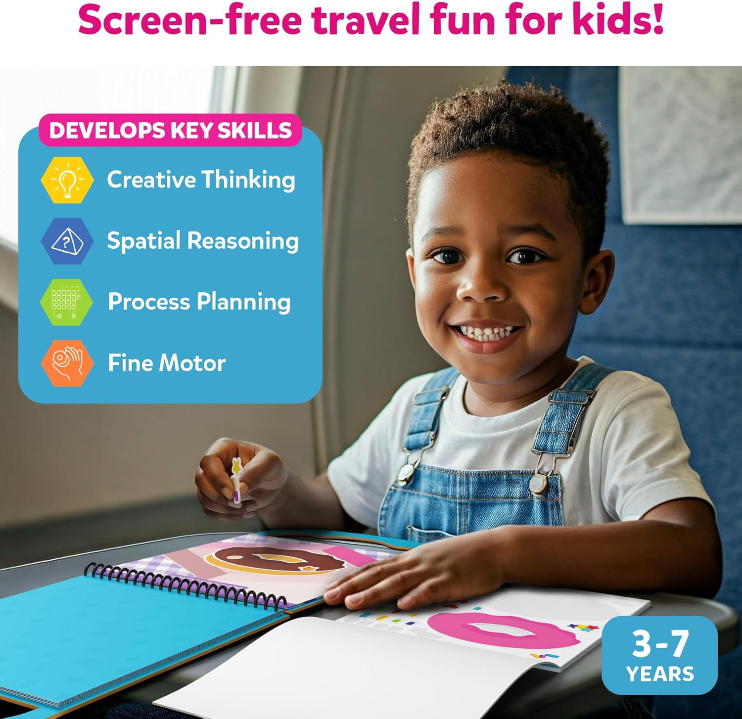 Skillmatics Reusable Sticker Activity Book - Peelies, 100+ Reusable Stickers, 6 Pictures, Mess-Free Fun for Kids, Creative Play & Travel Toy, Gifts for Boys & Girls Ages 3, 4, 5, 6, 7 image number 6