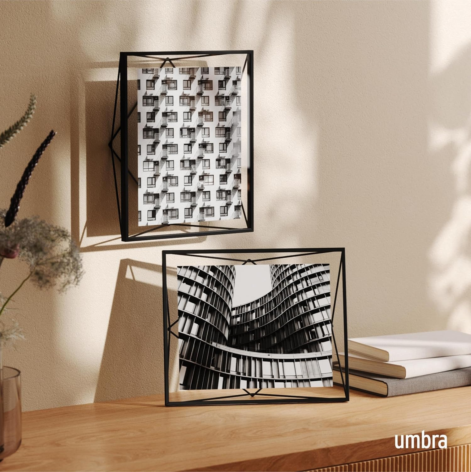Umbra Prisma Picture Frame, 8X10 Photo Display for Desk or Wall, Black Photo Display image number 5