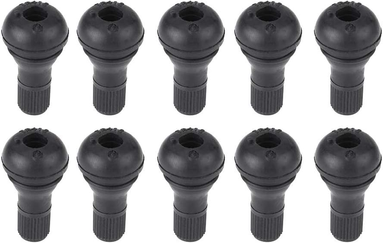 10Pcs TR412 Rubber Snap Pen in Valve Stem Set Metal and Rubber Car Snap Pen in Tyre Tyre Valve Stem Replacement for ATV Lawn, Versatile Design, High Temperature Valve Cores image number 2