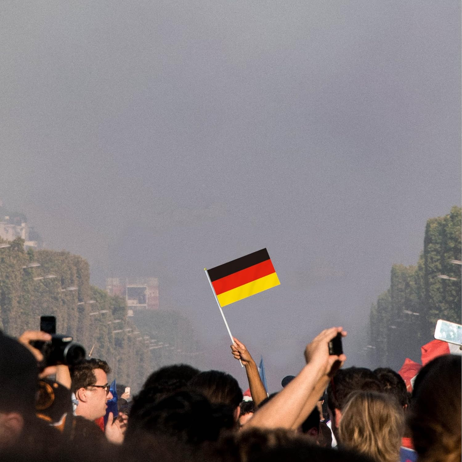 10 PCS Handheld Germany Flag,8.5&times;5.5 Inch Hand Held Mini German Flags Banner for Indoor Outdoor Parade Waving the Tlag and Shouting image number 1