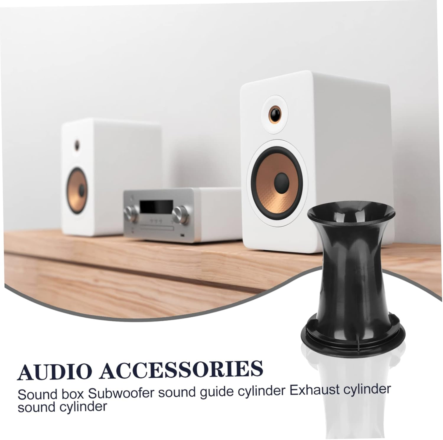 OSOLADY 8Pcs Speaker Port Tubes Black Car Vents Speaker Voice Outlet Accessories for Home Bar Stage Performance image number 3