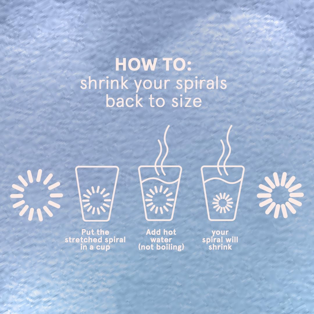 Invisibobble Power Spiral Hair Bobbles Plush in Dark Pink and Blue - Extra Strong Spiral Hair Bobbles for Sports - Pack of 3 - Transparent, Extra Strong image number 6