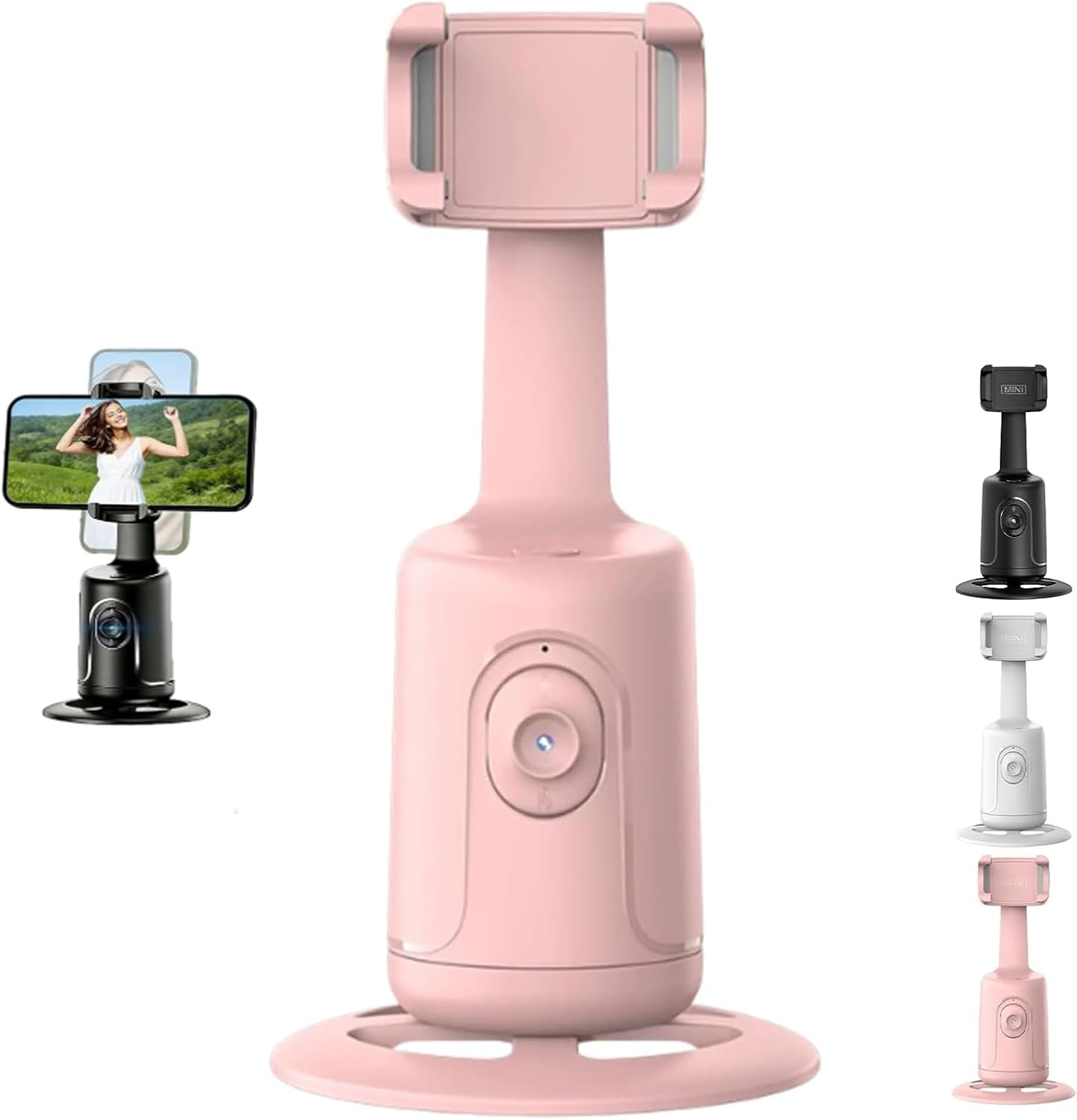 Ai-Powered Fully Automatic Tracking Phone Gimbal, Phone Gimbal Stabilizer, Smart 360&deg; Auto Face Tracking Gimbals, No App, No Setup, Anti-Shake Rechargeable for Vlogging, Selfies (#A)