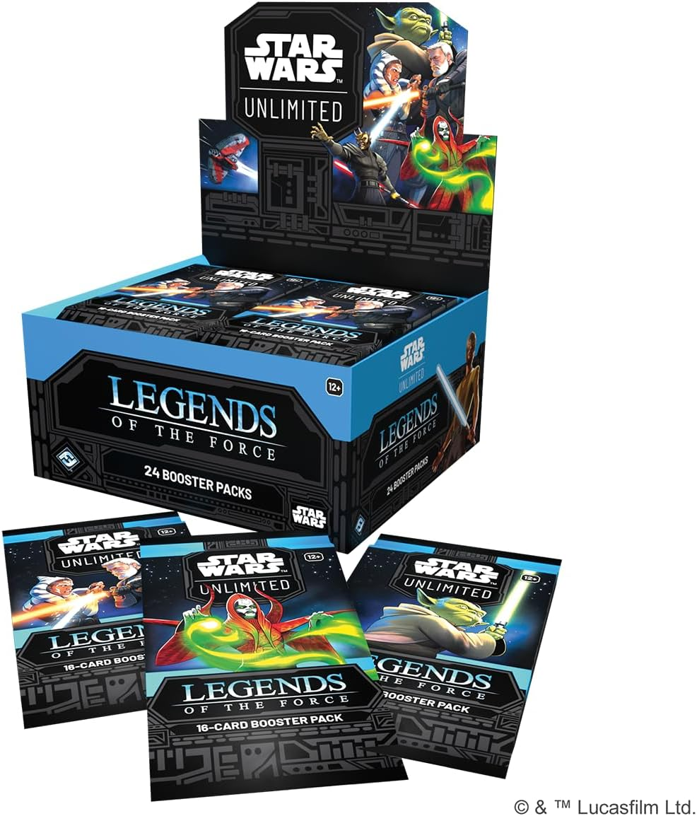Asmodee | Fantasy Flight Games | Star Wars: Unlimited - Legends of the Force - Booster Display (24 Booster Packs) | Trading Card Game | 2+ Players, Ages 12+