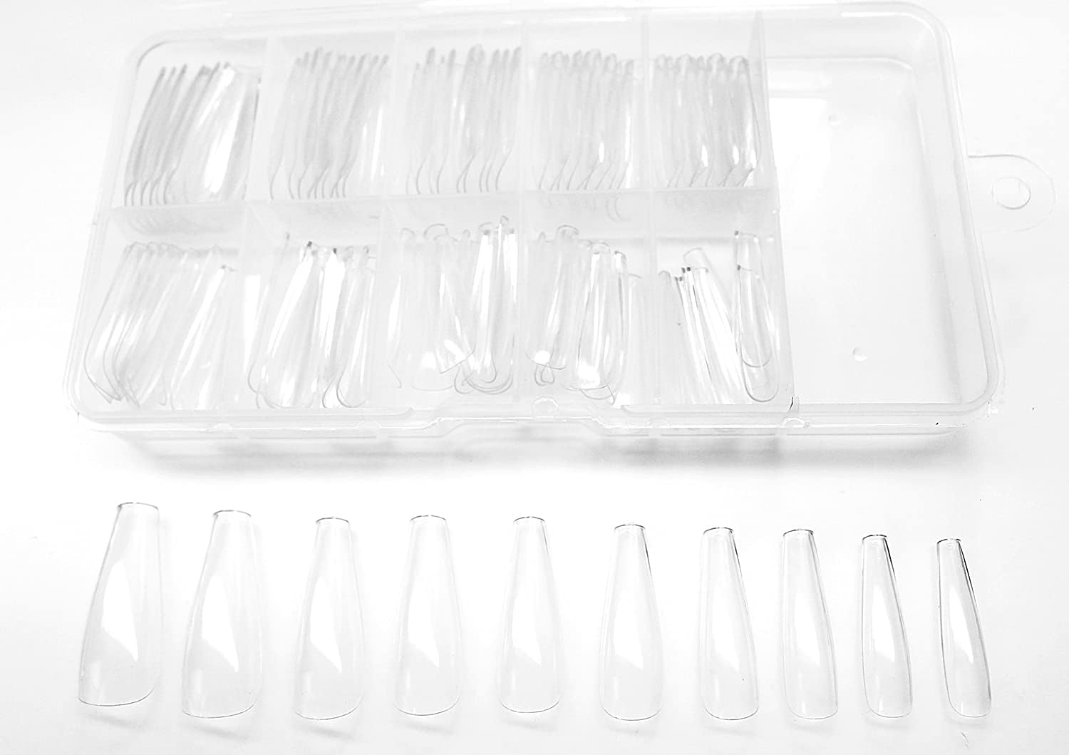 Km-Nails 100 Ballerina Tips, Full Cover Press-On Tips image number 1