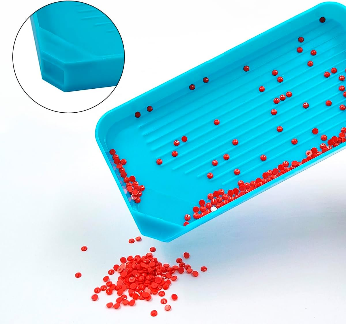 8 Pcs Trays Diamond Art Paintings, AIFUDA Diamond Art Paintings Tool Plastic Bead Sorting Tray Large Size Art Diamond Tray Accessories and Tools for DIY Crafts image number 4