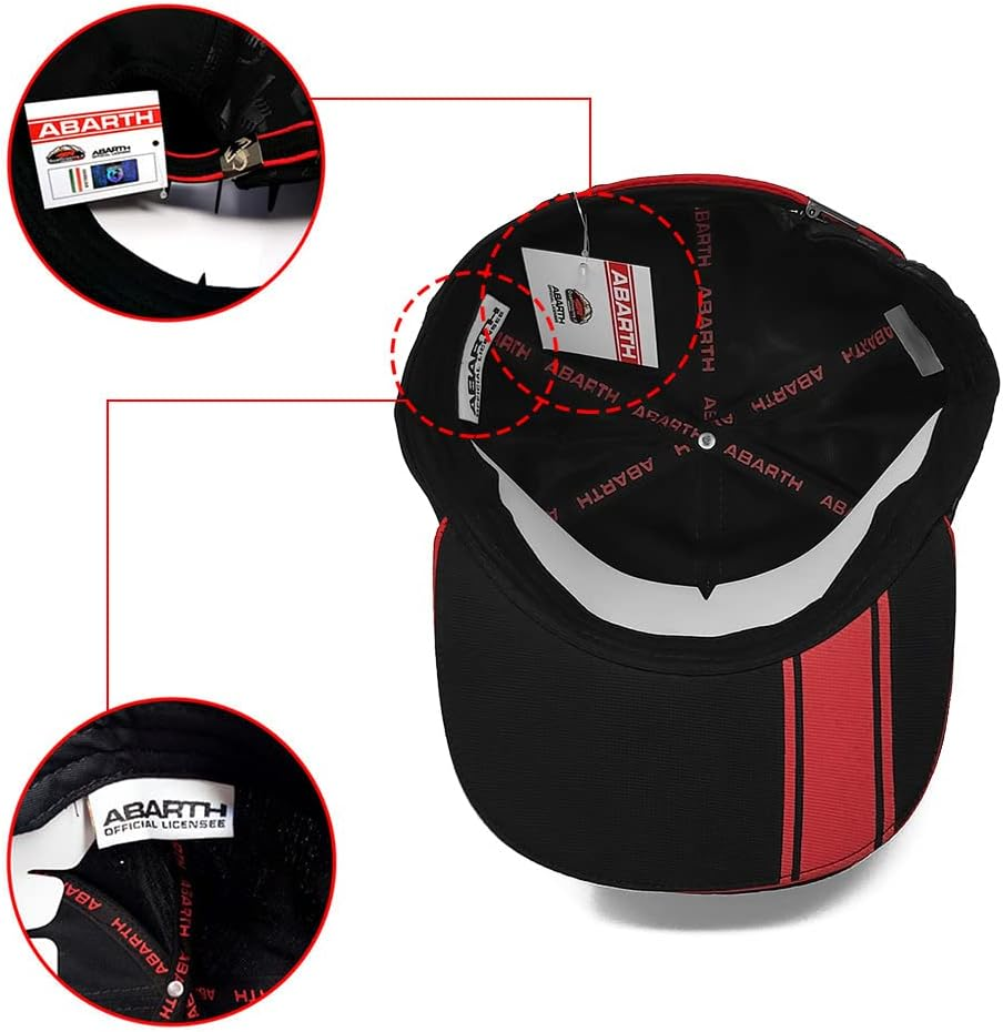 Abarth Official Cap with Flat Visor, Black image number 4