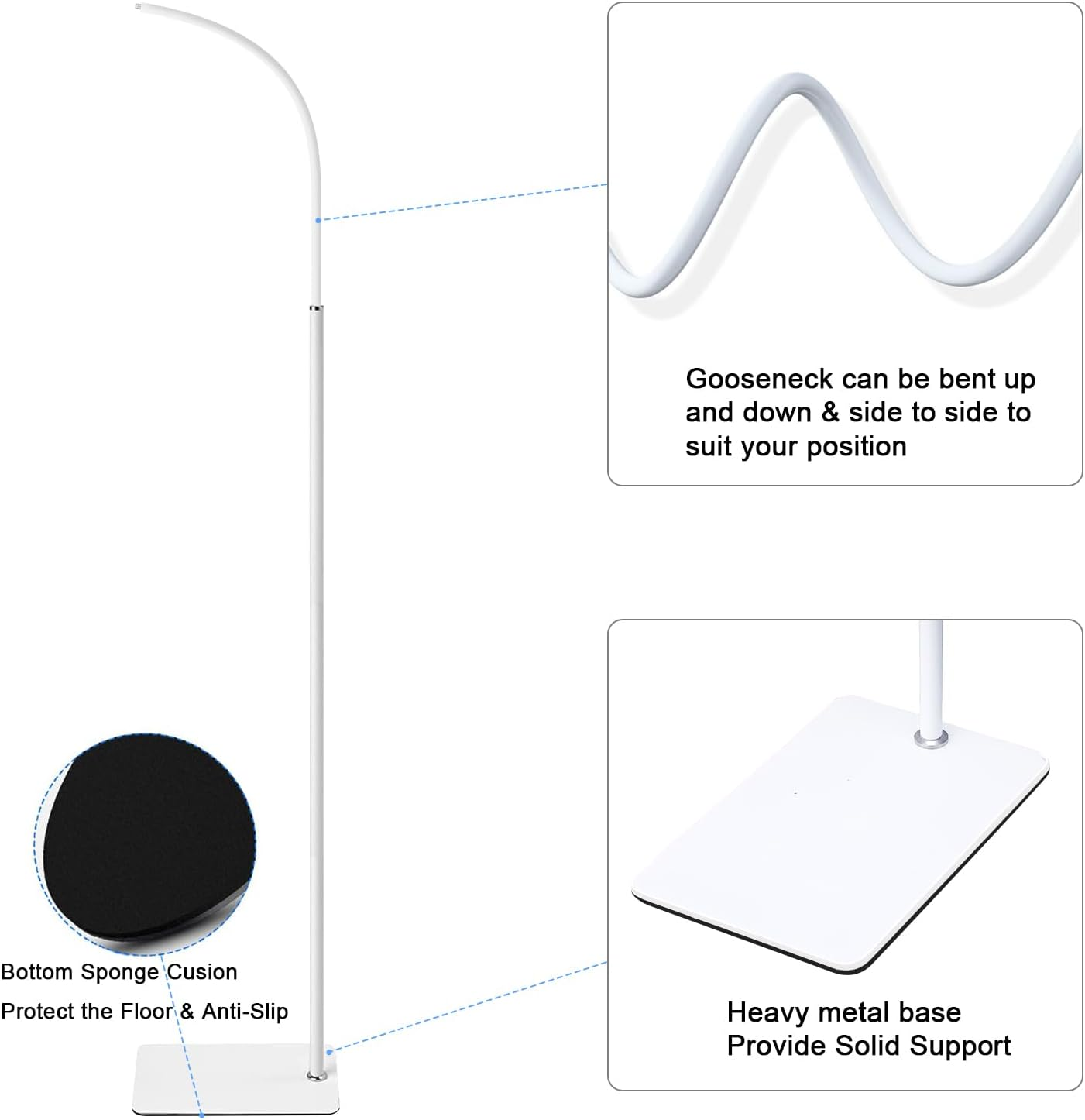 67" Adjustable Height Baby Monitor Floor Stand Holder for Nanit Pro Smart Baby Monitor & Flex Stand,Owlet Cam/Cam 2 /Owlet Duo 2, Baby Monitor,Also Cameras with 1/4 Thread Connection image number 1