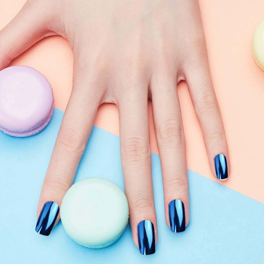 Duufin 22 Boxes Chrome Pigment Metallic Nail Powder Mirror Nail Powder with Eyeshadow Brush for Nails Nail Art, 1G/Boxes image number 5