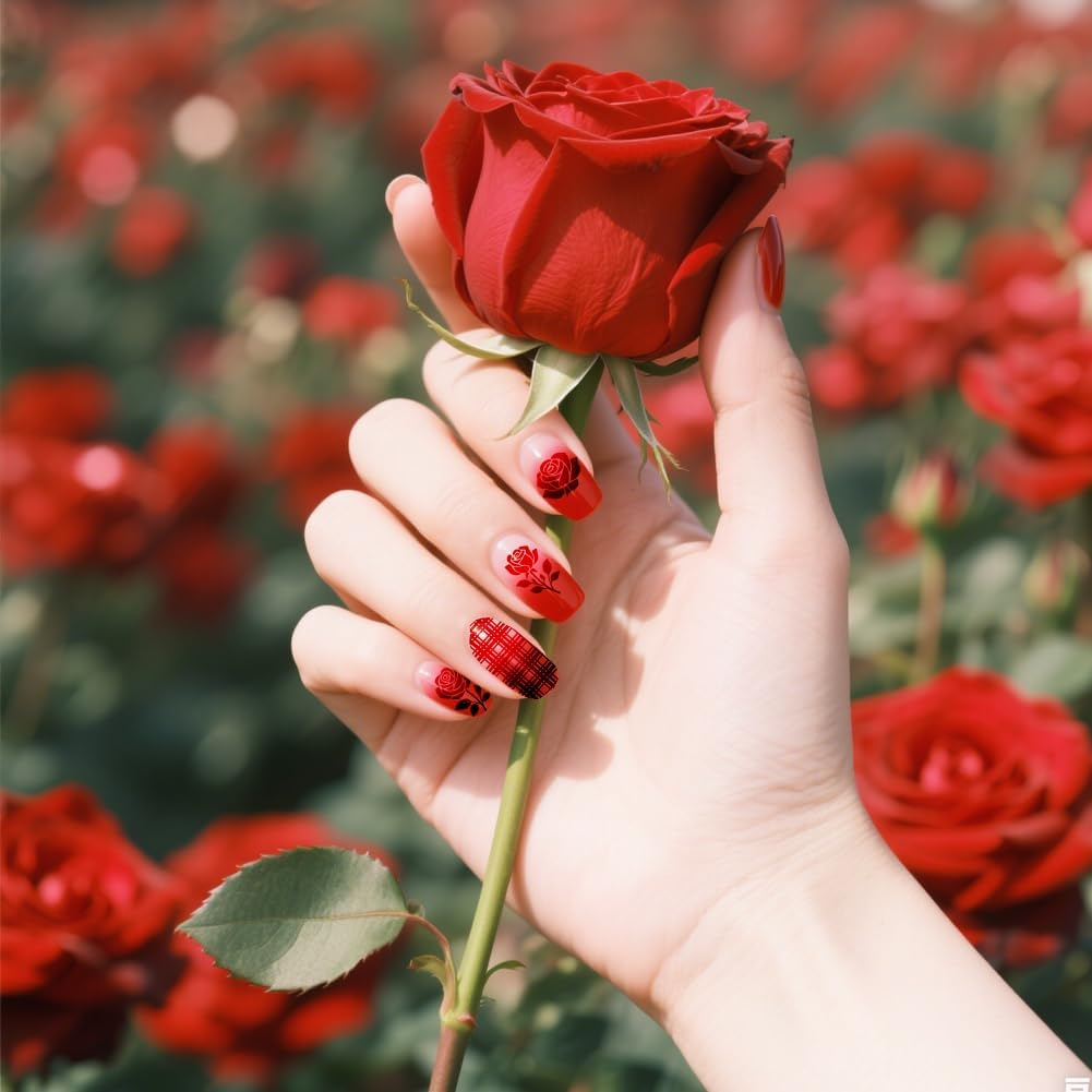 PH Pandahall 3Pcs Rose Flower Nail Stamping Plates Bow Bouquet Nails Art Stencils Plants Manicure Art Templates Vintage Floral Print Nail Stencils for Women Manicures Salon Design DIY Tools Supplies