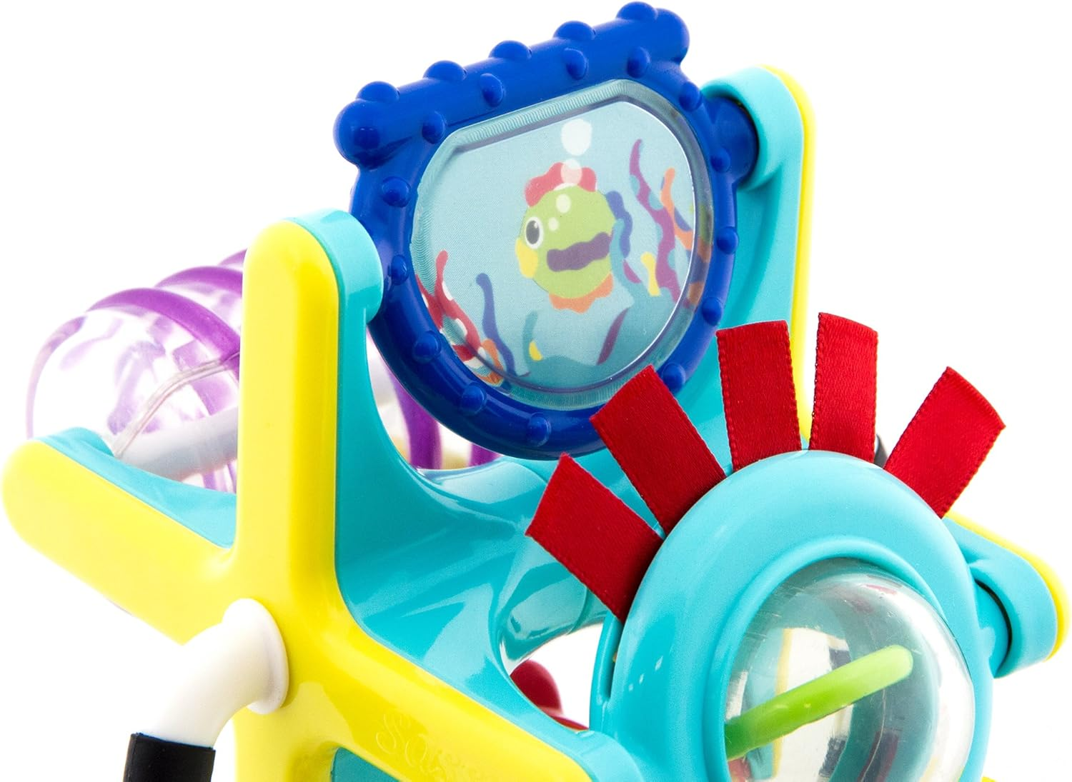 Sassy Fishy Fascination Station 2-In-1 Suction Cup High Chair Toy, Developmental Tray Toy for Early Learning, Ages 6+ Months image number 2