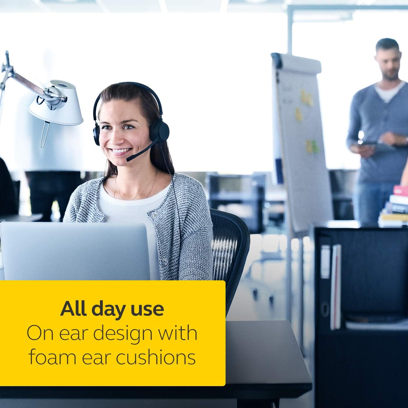 Jabra Evolve 20 Mono Noise Cancelling Headphones- Optimised for Unified Communications, Black image number 1