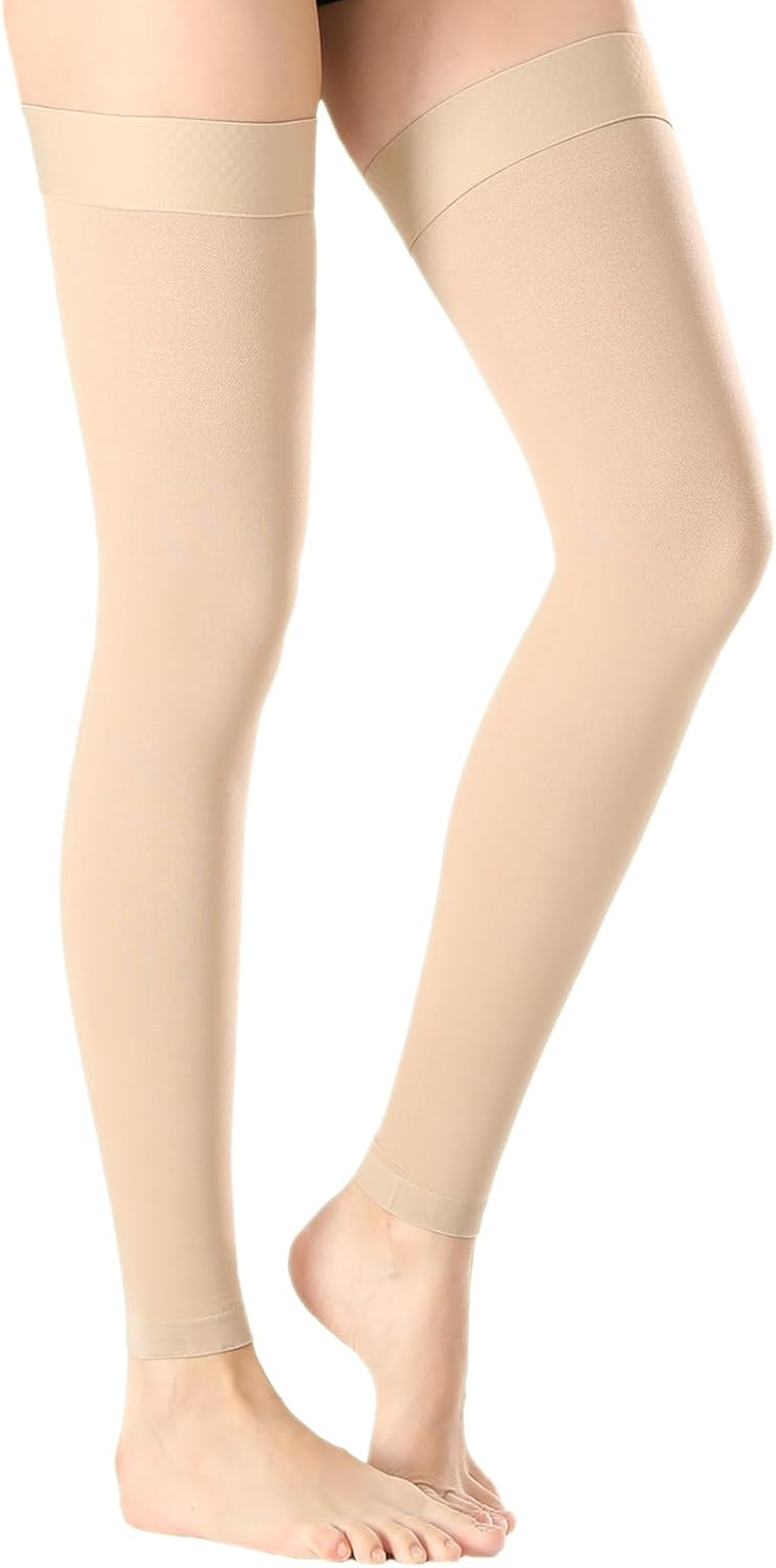 Thigh High Medical Compression Stockings for Women & Men, Firm Support 20-30 Mmhg,Treatment Varicose Veins Swelling
