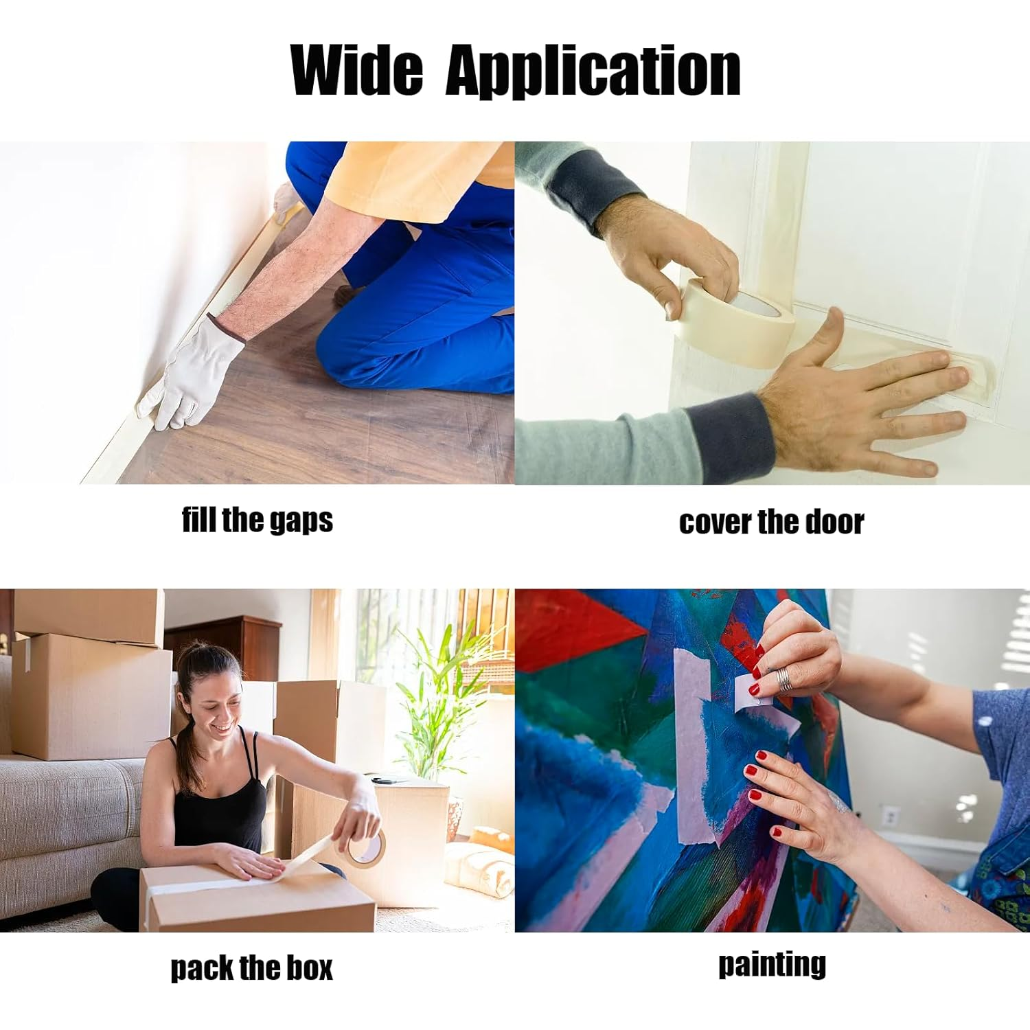 1Cm*50M Masking Tape for Choice Indoor Outdoor Painters Tape for Painting and Decorating image number 5