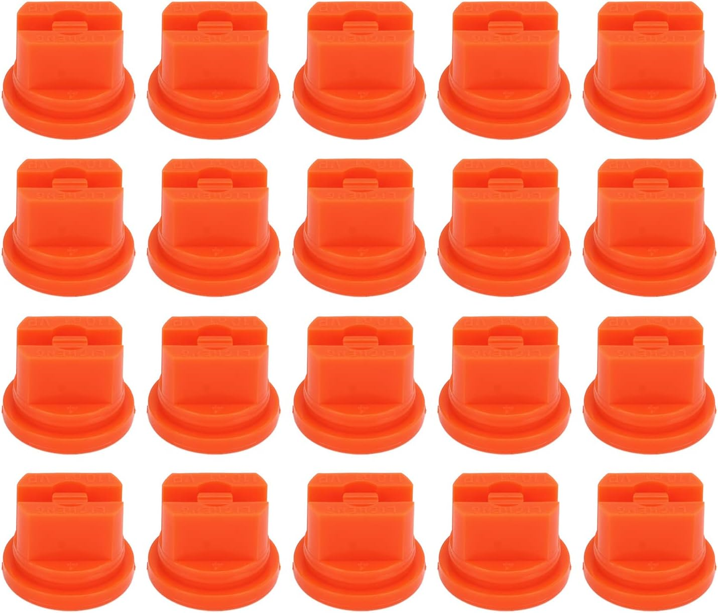 Fan Shaped Sprayer Nozzle, Flat Fan Spray Tip 20Pcs Lightweight Even Spray Distribution High Pressure Replacement for Plant Protection Drone (Orange) image number 4