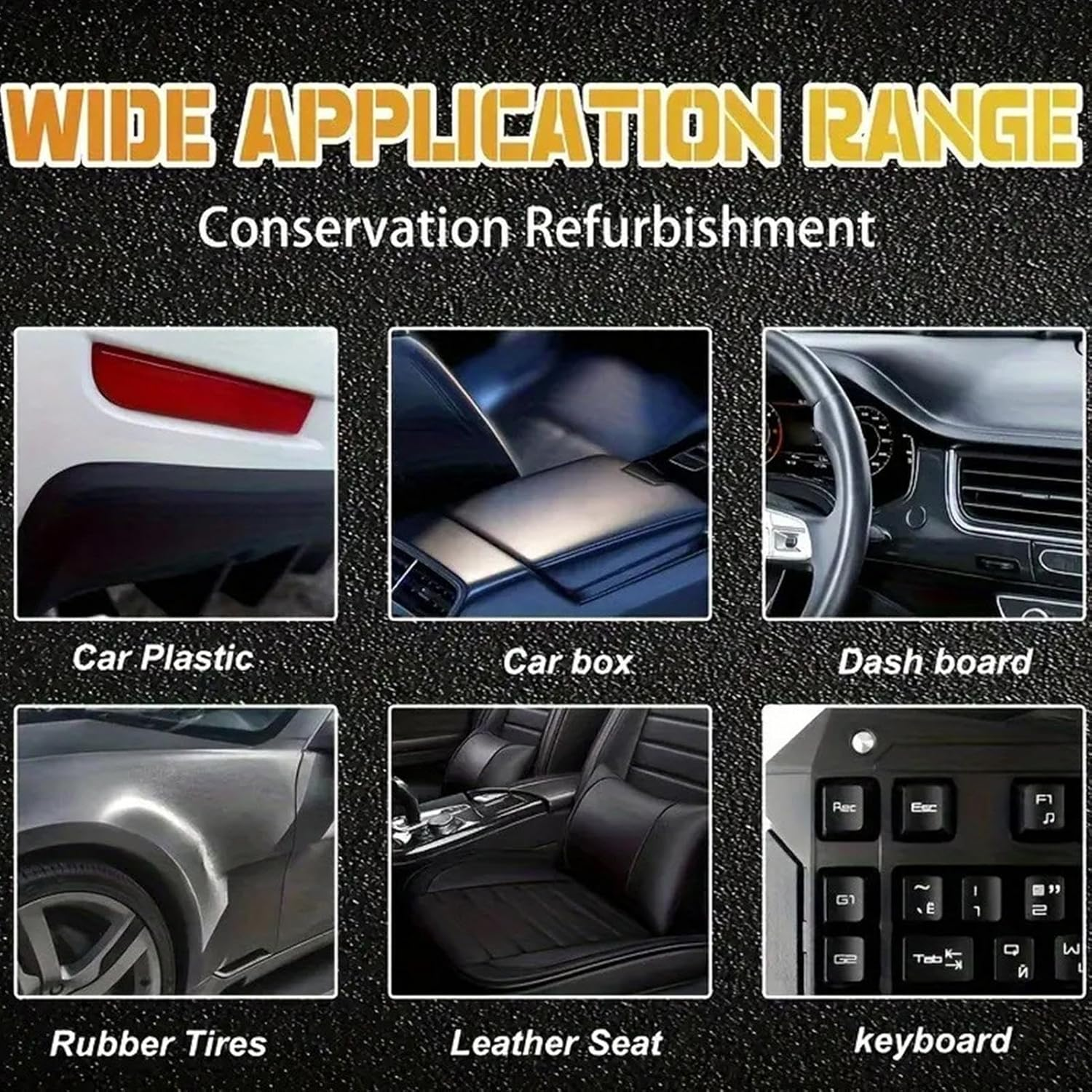 Rronnoy Trim Restorer Automotive,Tire Shine | Detailing Supplies Auto Polish Cleaner for Door Handle Dashboard Window Strip Exterior Interior Truck image number 3