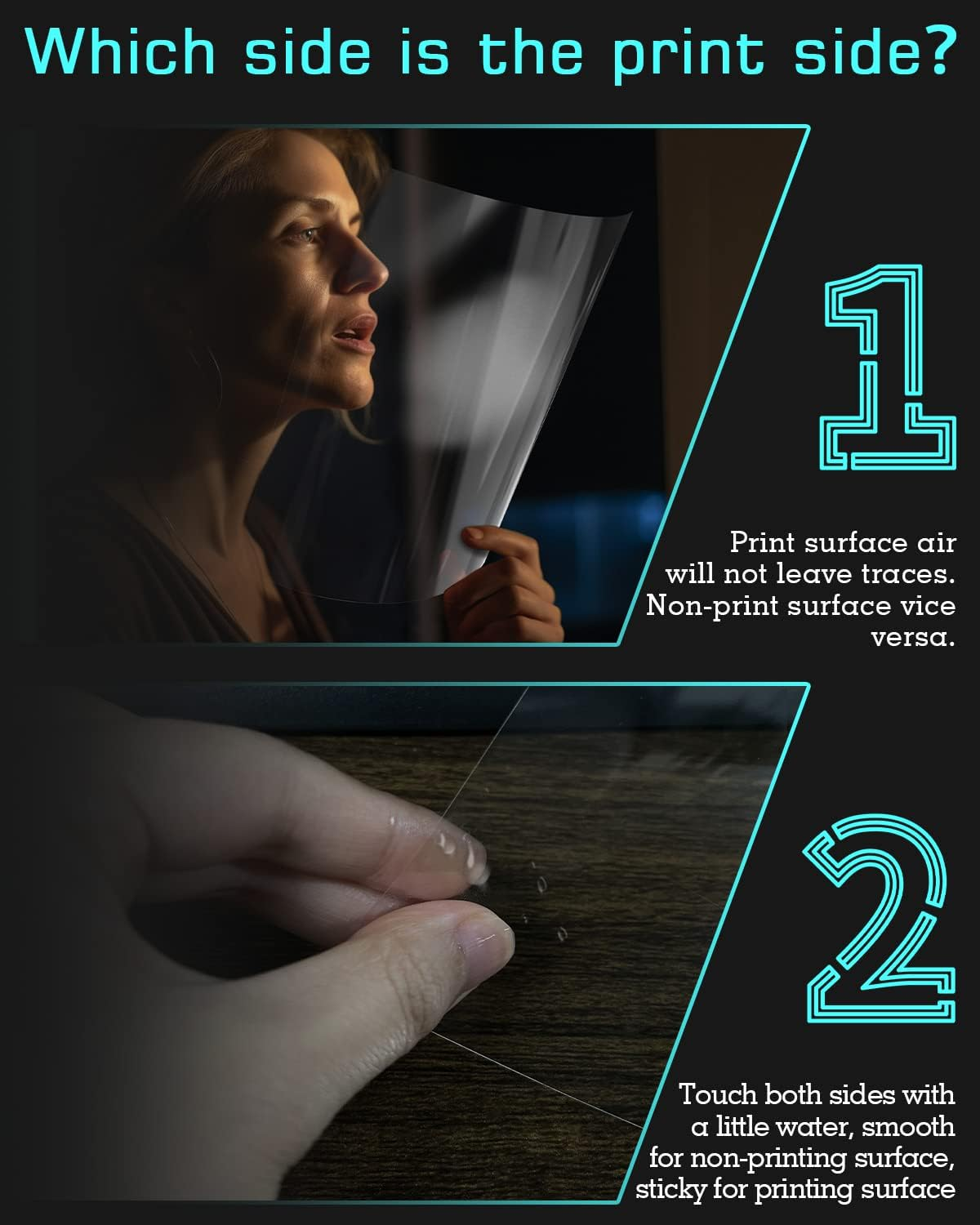 Colemoly Transparent Paper 30 Sheets Inkjet Transparency Film Inkjet Printer (100% Clear) Acetate Sheets Clear Paper 8.5X11 Inches for Crafts, Premium Print image number 4