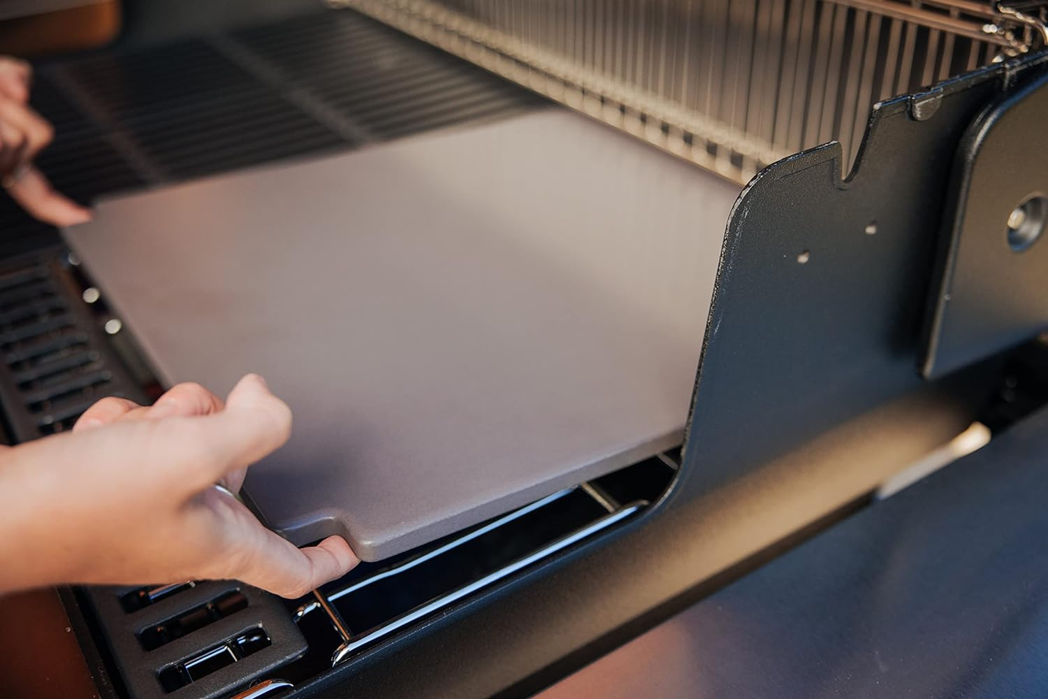 Weber Crafted Pizza Stone- Glazed Baking Stone, Weber Crafted Frame and Grills Required image number 1