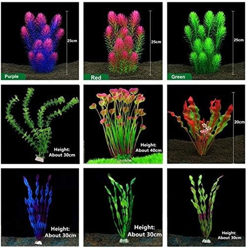 Water Grass 493-Red Underwater Artificial Water Plant Aquarium Decoration Fish Tank Plastic Plants Landscape Decor Aquatic Grass Flower Ornament image number 4