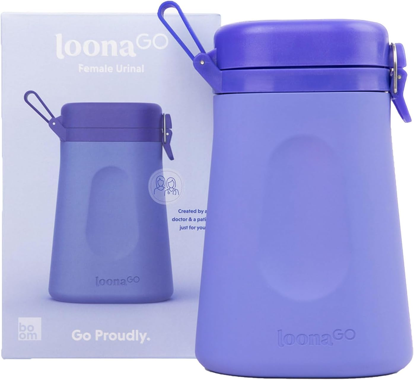 Loonago Female Urinal &ndash; Portable, Odor-Blocking, Leakproof Pee Bottle &ndash; Discreet Bedside & Travel Toilet for Women - Road Trips, Camping and Post Surgery &ndash; FSA/HSA Eligible (Blue) image number 6