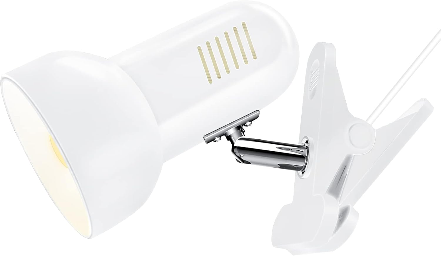 Milpoel Clip on Reading Light, Desk Lamp, E27 Bulb Holder, Clamp Lamp for Reading in Bed or Deep Focus, Sleek Lightweight Design Perfect Bed Light for Reading