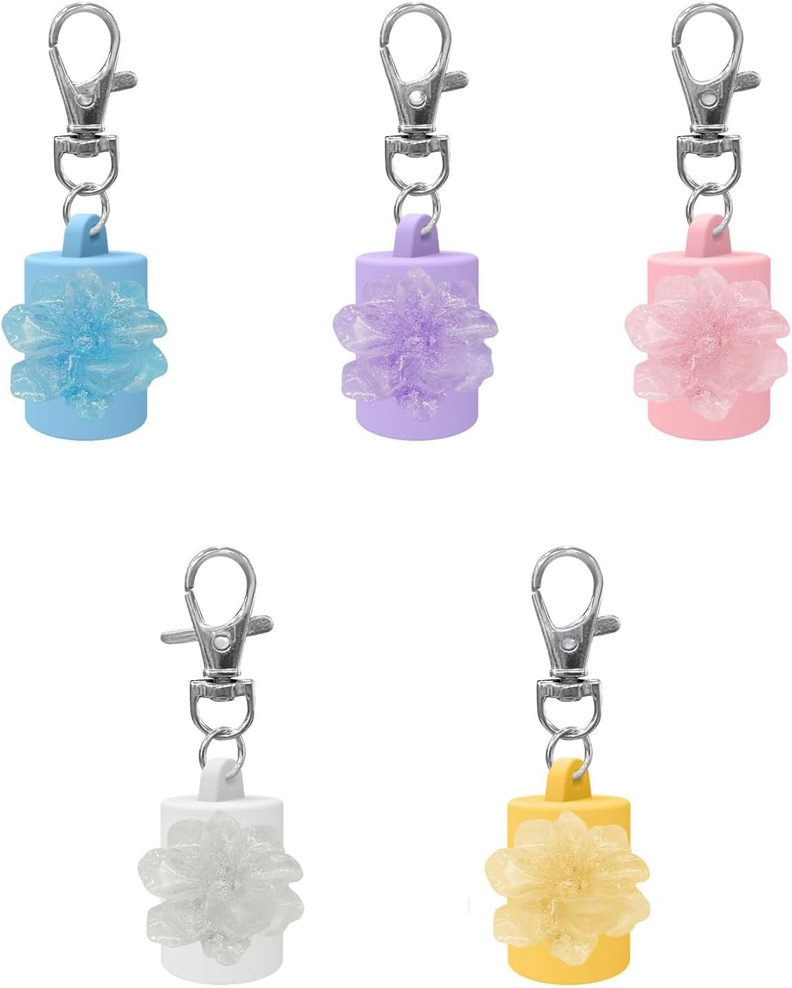 Portable Silicone Lip Gloss Key Holder Cap Leak Proof Design Travel Friendly Cosmetic Container Travel Touch up Atomizer Key Holder