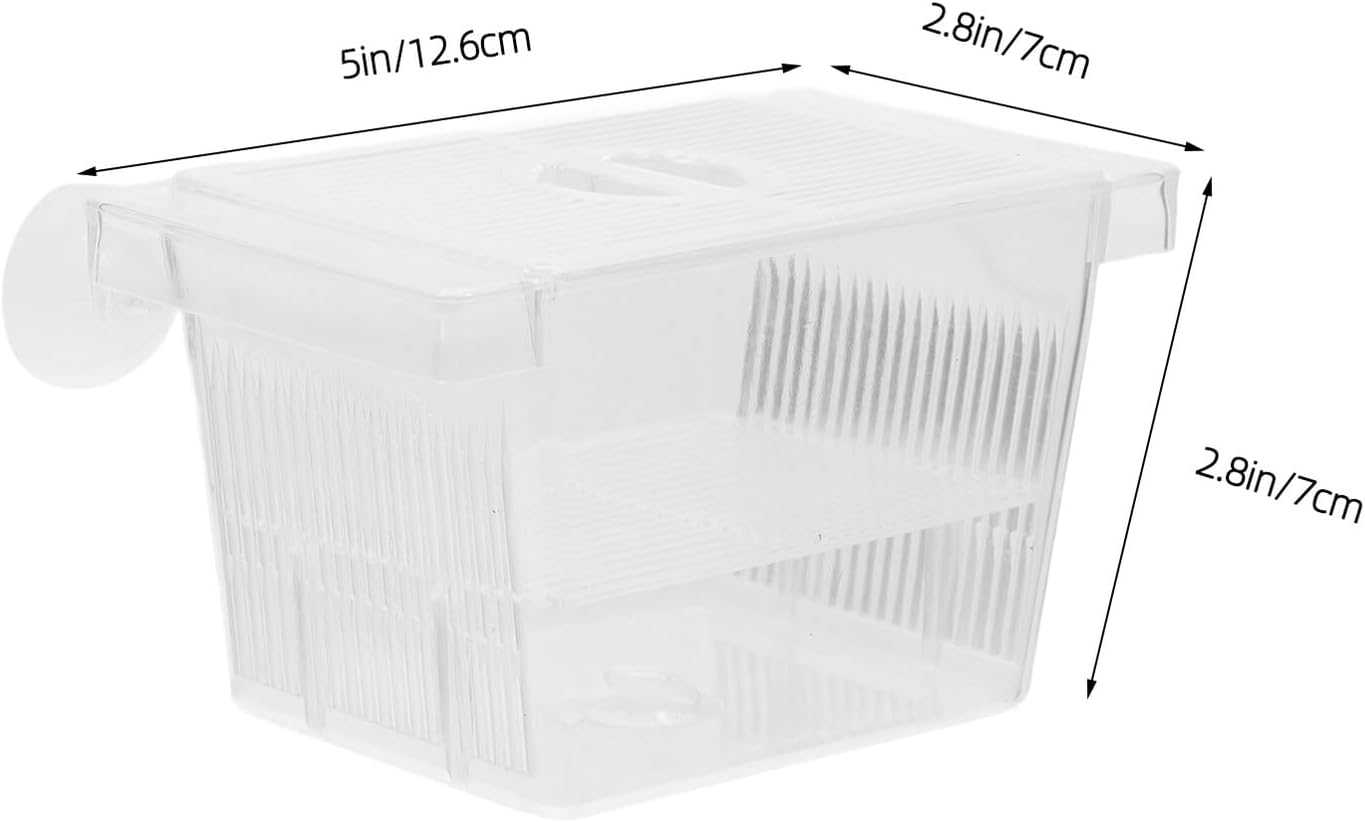 Totority Transparent Aquarium Fish Breeding Box with Isolated Divider for Fry Hatching and Protection Wear-Resistant Material Easy to Install for Fish Tank Breeders and Aquatic Pets image number 1
