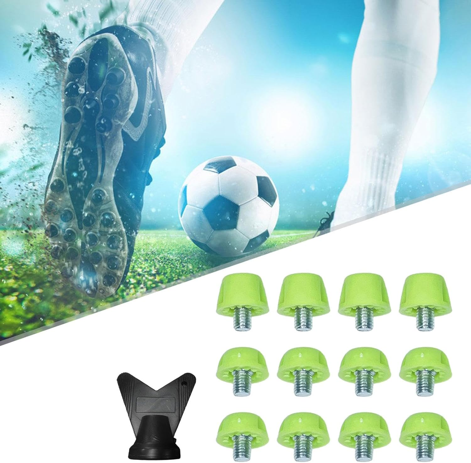 Amagogo 12X Soccer Studs Track Shoes Spikes Universal Firm Ground M5 Threaded anti Slip Football Boot Studs for Indoor Outdoor Sports image number 5