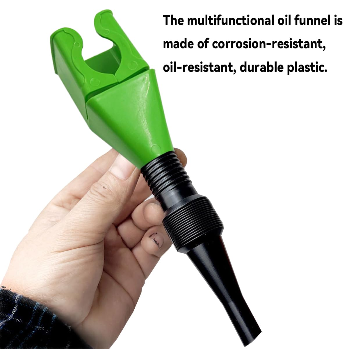 AICEL Retractable Auto Fuel Funnel, 5 Pcs Plastic Flexible Draining Tool Funnel for Cars and Motorcycles, Automotive Wide Mouth Snap Funnel for Engine Oil, Liquid, Diesel, Gasoline and More (5Colors) image number 6