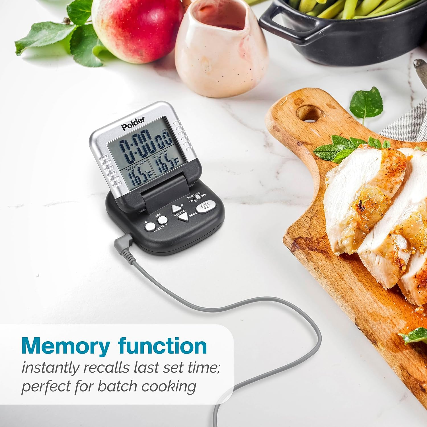 Polder Digital In-Oven Thermometer & Timer