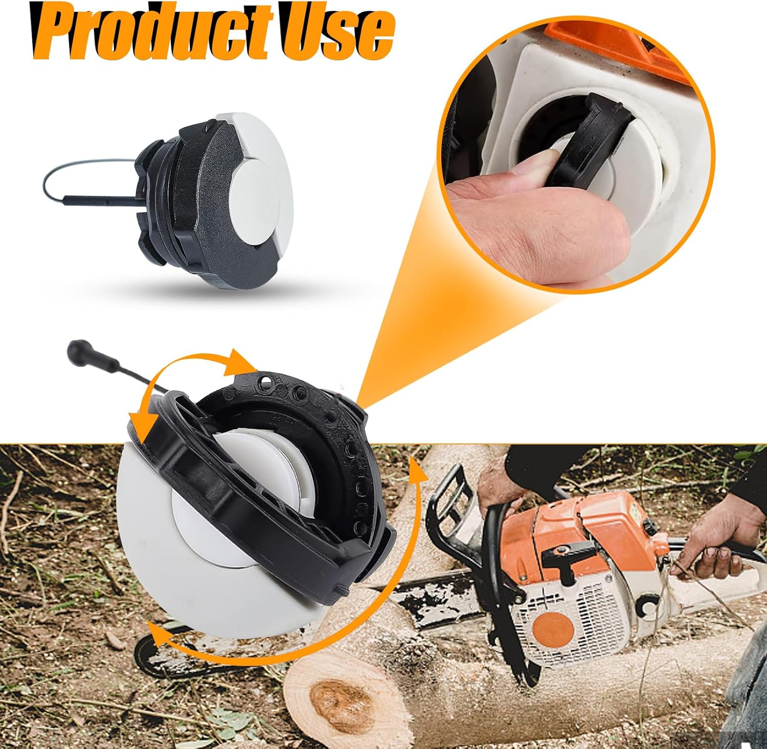 Haishine Gas Fuel Tank Cap Fit STIHL HS81 HS81R HS81T HS86 HS86R HS86T Hedge Trimmers image number 1