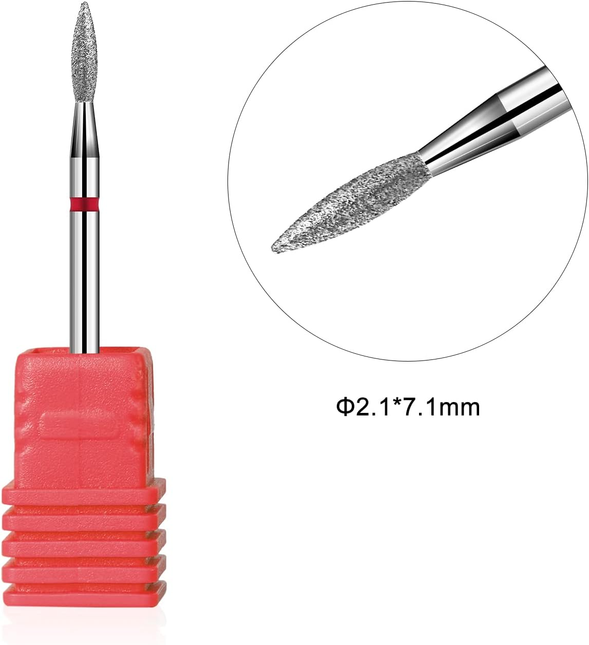 BNG Cuticle Bit for Cutter Gel Nails Nail Cutter Diamond Grinder Manicure Set Electric Nail File 3/32 Inch Professional Nail Drill for Removing Cuticles Nail Polish Salon Tool image number 3
