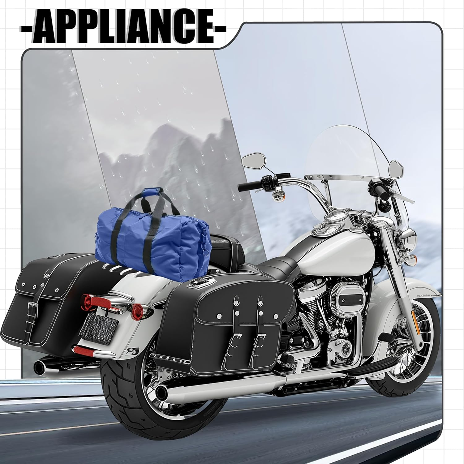 ECOTRIC Stealth Detachable Luggage Rack Compatible with 2009-2024 Harley Davidson Touring Models Street Glide Road Glide Road King Electra Glide FLHR FLTR Chrome