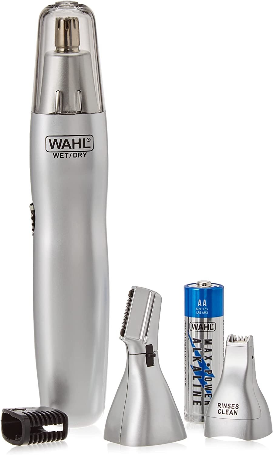 Wahl Nose Hair Trimmer for Men and Women 3-In-1 Nose Trimmer and Ear and Eyebrow Trimmer, Washable Heads image number 4