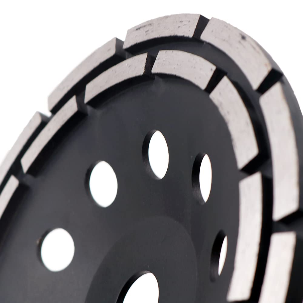 ZONADA 4.9" Double-Row Diamond-Cup Grinding-Wheel Grinding Disc 125Mm for for Concrete and Paint, Epoxy, Mastic, Coating Removal image number 4