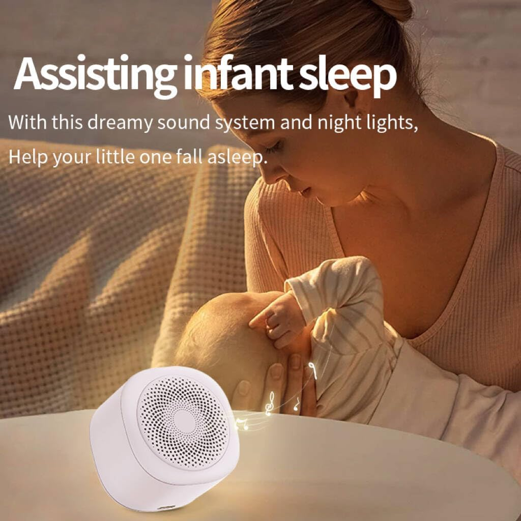 Epzia 2-In-1 Portable Sound Machine for Baby + Nightlight | White Noise Sound Machine for Baby with 10 Soothing Sounds & 7 Nightlight Modes | Travel Sound Machine Attaches to Strollers, Car Seats image number 3