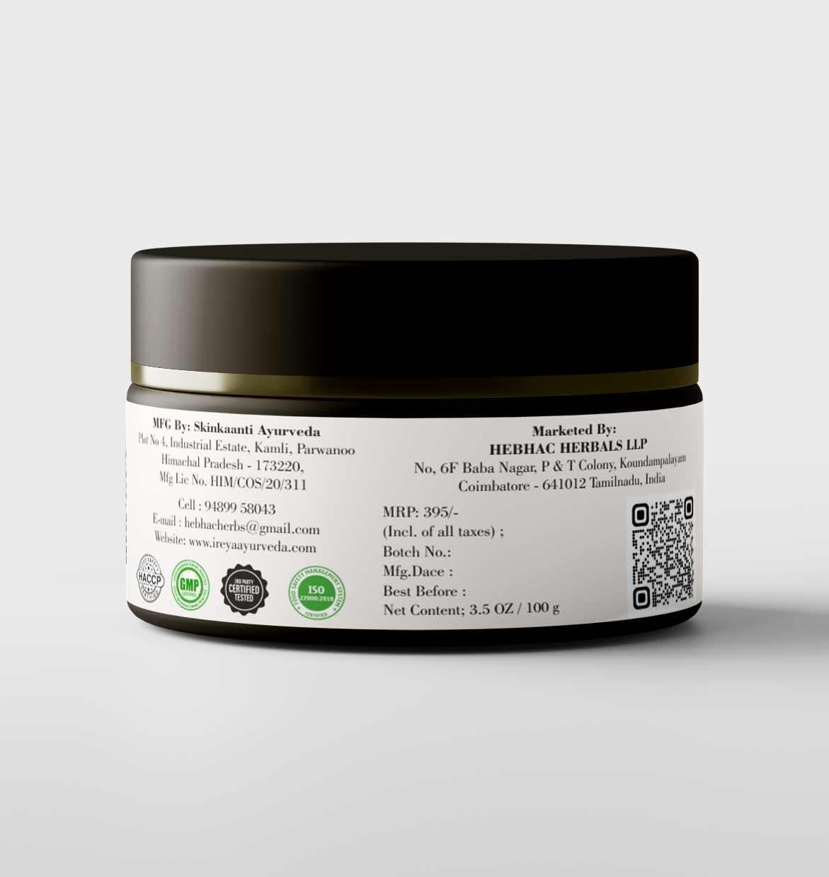 Turmeric Clay Mask Vitamin C with Orange Saffron Extract Fullers Earth, Kaolin Clay, Acne Face Mask Dark Spots Remover with Turmeric Extract 100 G Pack of 1 Yellow image number 5