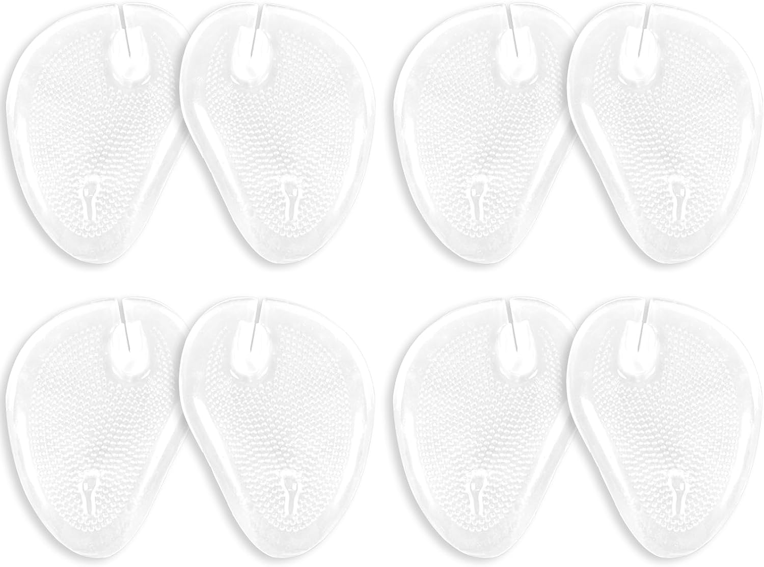 NILLOS Thong Cushion Inserts, 4 Pairs Sandals Foot Pads for Women, Men (Clear) image number 4