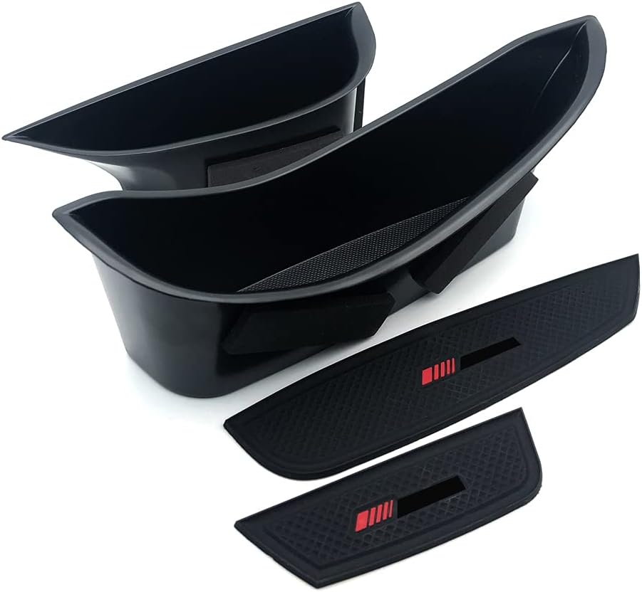 Front Row Door Storage Box Handle Pocket Armrest Phone Container Compatible with Mercedes Benz GLC GLC250 GLC300 GLC350 GLC43 C-Class Sedan C300 C450 C63 W205 2015-2021 Door Organizer Handle Pocket image number 2