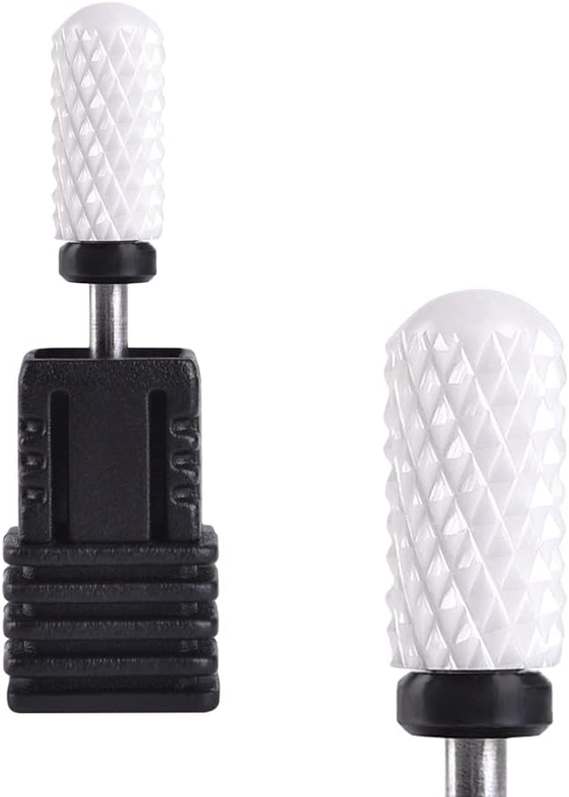 KADS 5 Sizes of Ceramic Nail Drill Bit Cuspidal Nail Drill Bit Polish Tools Ceramics Grinding Stone Head Nail Art Machine (Extra Coarse) image number 2
